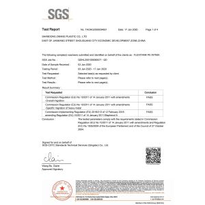 Henan Zonghai Plastic Industry Co., Ltd. Certifications