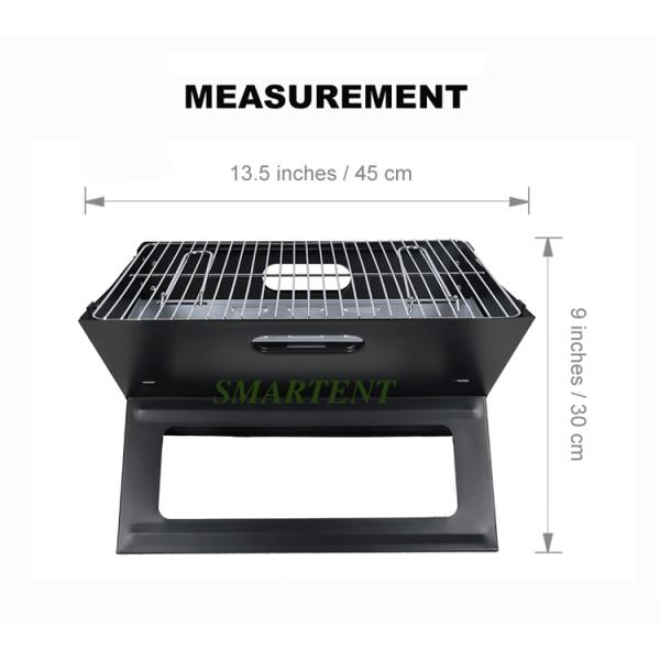 Slim Camping Portable Charcoal Outdoor Grills Chromed Steel Foldable 45X30X30cm