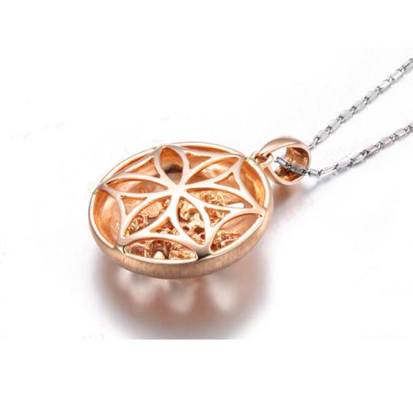 Luxury 18K Rose Gold Diamonds Pendant Charm Ring Jewelry Set (GDSET003)