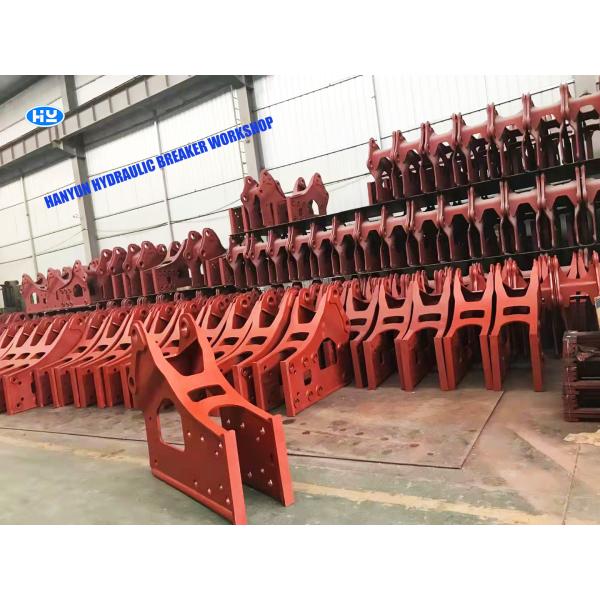 Flat 36 Tons Hydraulic Demolition Breaker Hammer 300-450 Bpm Excavator Rock Breaker