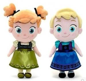 Quality Small Girls Disney Plush Toys Elsa And Anna Frozen Baby Dolls 30cm wholesale