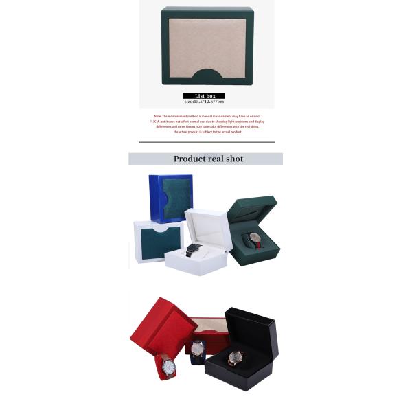 Gorgeous Glossy Smooth Plastic Watch Packaging Box With Stylish Leather Pattern