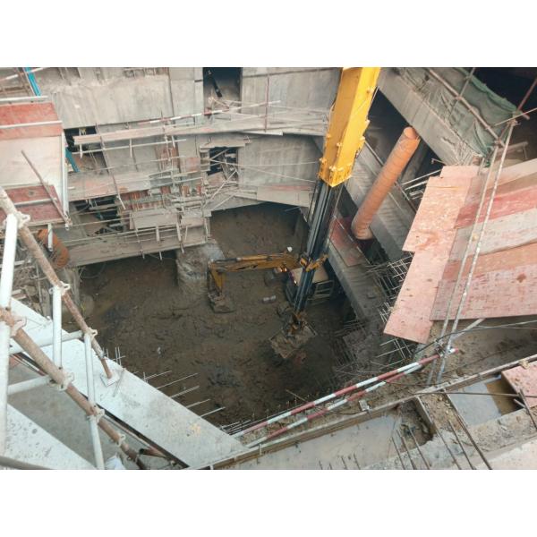 CAT336 And DX340 Suitable Models Excavator Telescopic Arm With Digging Bucket 0.8 Cbm