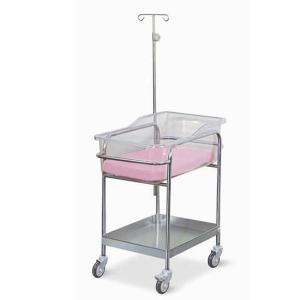 Quality High Strength Hospital Baby Crib Stainless Steel With Infusion Stand Mattress Hospital Baby Bed wholesale