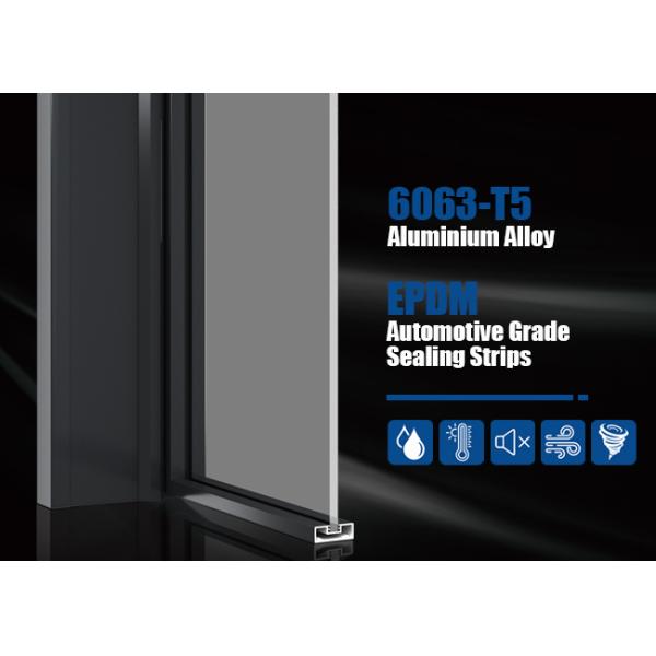 Ultra Slim Frame Interior Aluminium Swing Toilet Door Single Glass Waterproof