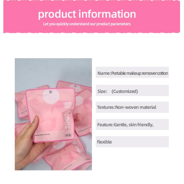 Portable Round Makeup Remover Pads 5pcs 10pcs 20pcs Cotton Cosmetic Pads