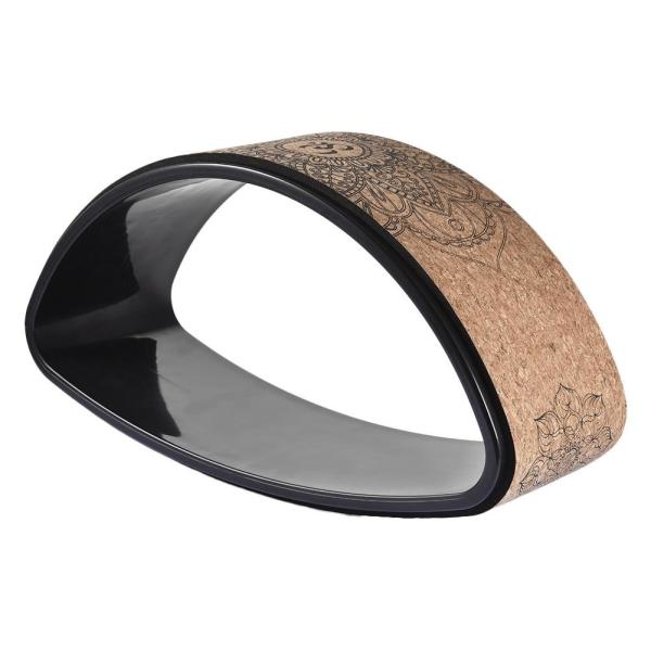 Fitness Yoga Roller Wheel , Cork Yoga Wheel TPE Yoga Circles Gym Workout Back Training Tool