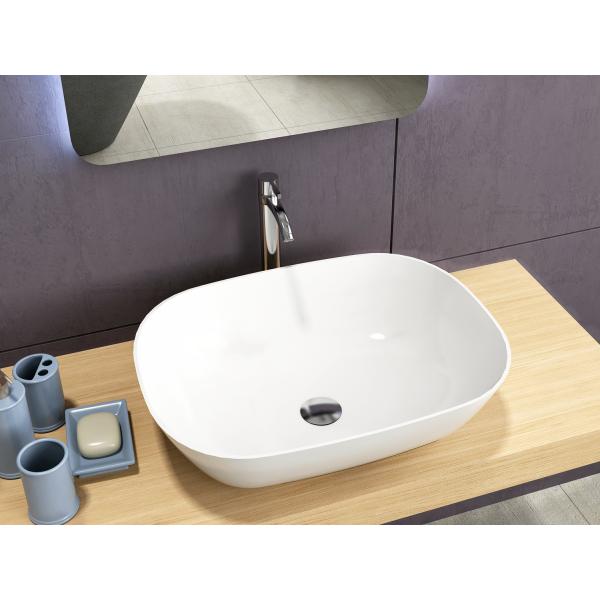Durable Acrylic Bathroom Wash Basin Counter Installation Bacterial Resistance