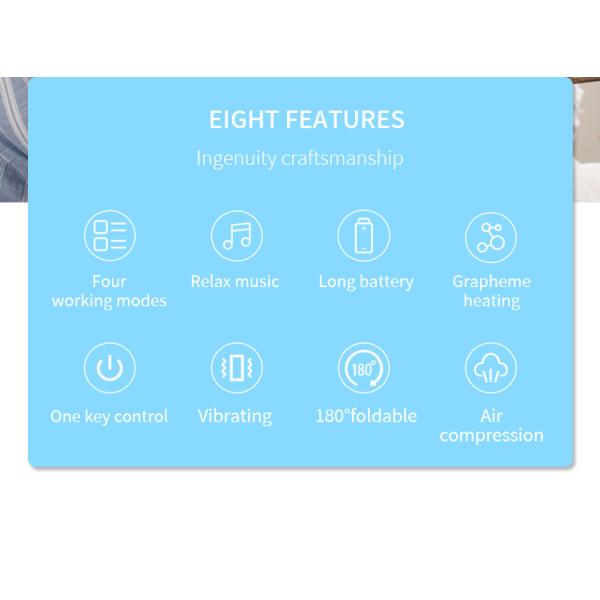 FCC Portable Lightweight Heated Eye Massager Blood Circulation USB Charging