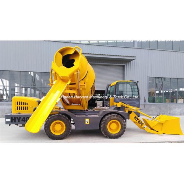 4M3 Capacity 95kW Engine Industrial HY400 Self Loading Concrete Mixer Truck