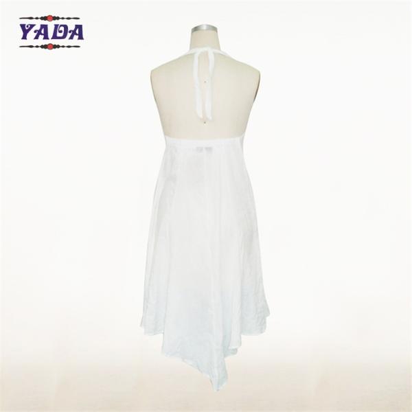 Asymmetrical designer neck one piece backless sexy ladies tight waist bodycon dress with good quality