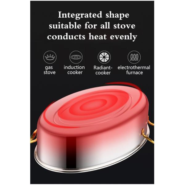 Multi Purpose Cooking Stainless Steel Fish Steamer Thickened