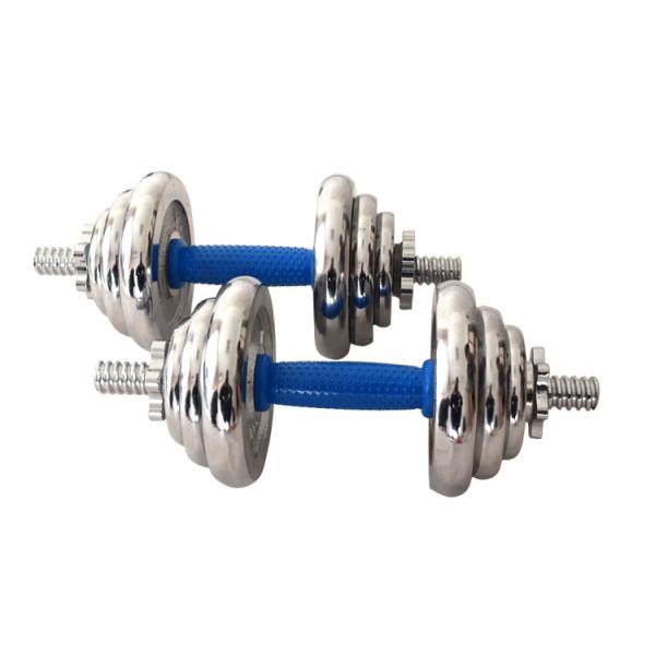 chromed plate cast iron adjustable dumbbell barbell sets 50kg