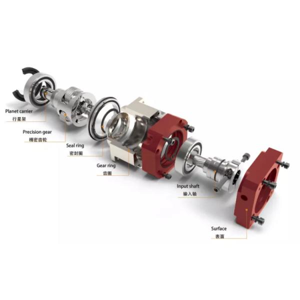 2 Stage AGV Spare Parts Helical Gear Planetary Reducer Gearbox For Servo Stepper Motor