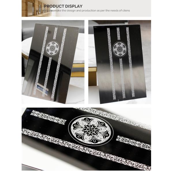 Gold Mirror Etched Stainless Steel Decorative Sheets 1000x2000mm For Elevator