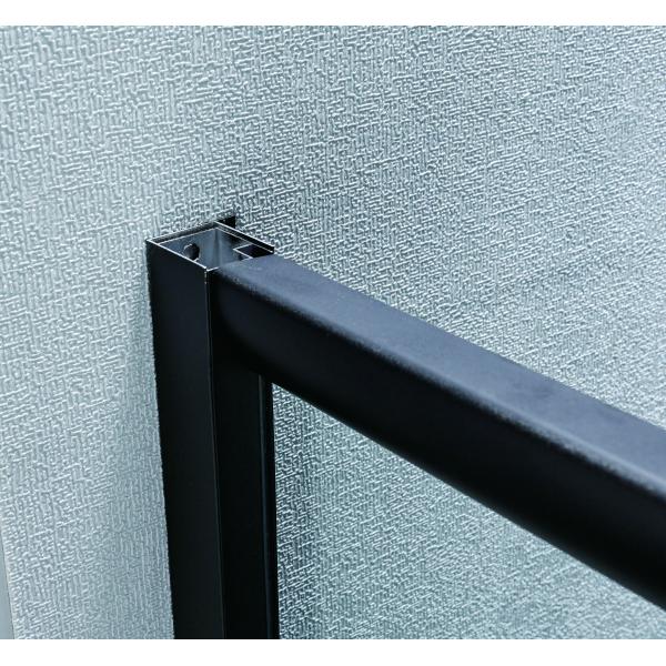 Sliding Shower Doors 120*190cm Size Tempered Glass And Aluminium Black Frame Latest