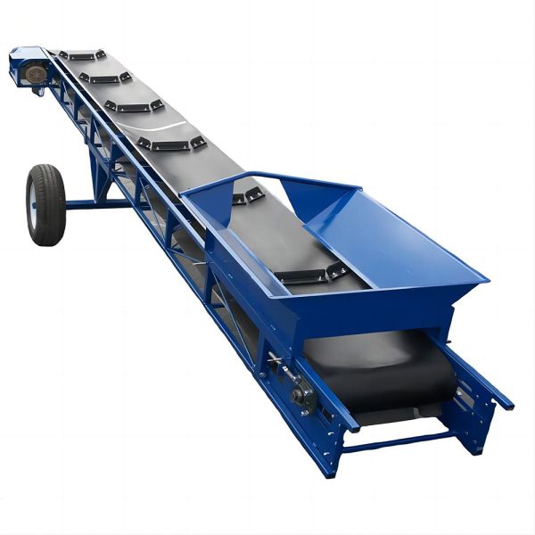 Folding Stainless Steel Belt Conveyor with Adjustable Speed for Efficient Material Transport