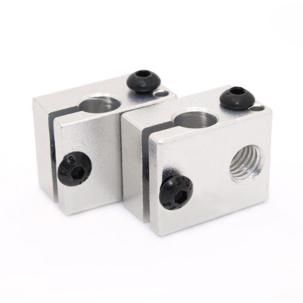 E3D V6 White Aluminum 8g 3D Printer Heater Block 20*16*12mm