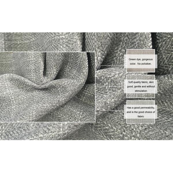 Flexible Herringbone Polyester Twill Fabric 200gsm Plain Dyed