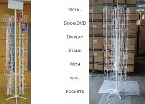 Quality 96 Iron Wire Pockets Greeting Card Display Stand , DVD Greeting Card Display Spinner wholesale