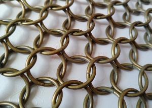 Quality Bronze Color Metal Ring Mesh 1.5x15mm As Space Partitions For Shopping Mall wholesale