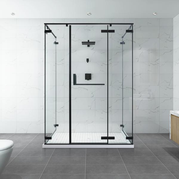 Custom - Made Shower Enclosure | Tailored to Space Curvature, Integrating Minimalist Aesthetics and Practical Functions