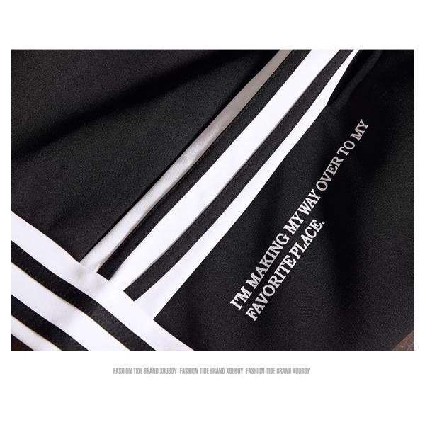 Niche Trend Striped Men Streetwear Shorts Breathable Spandex Basketball Pants