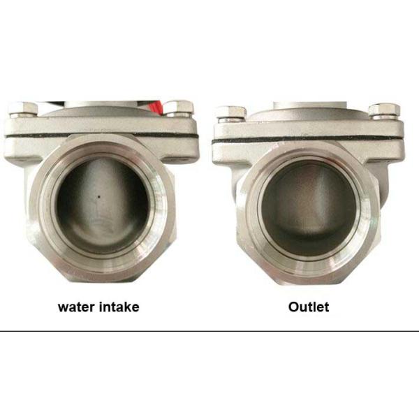 Silver Water Solenoid Valve 2S-400-40 / Stainless Steel Solenoid Valve Direct Drive