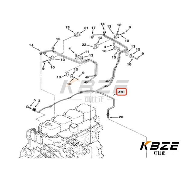 BRAND OEM PARTS 3909695 CUMMINS 4BT ENGINE FUEL MANIFOLD LINES 3960041
