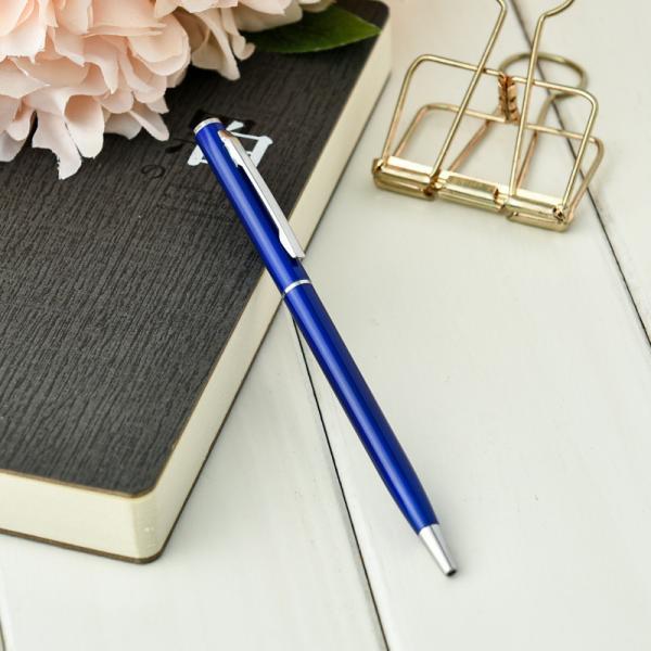 Personalized Slender Metal Ball Pen 0.7mm Advertising Promotion Hotel Ballpoint Pen