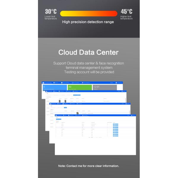 Thermal Scanner 8" LCD Face Recognition Terminal 350cd/㎡