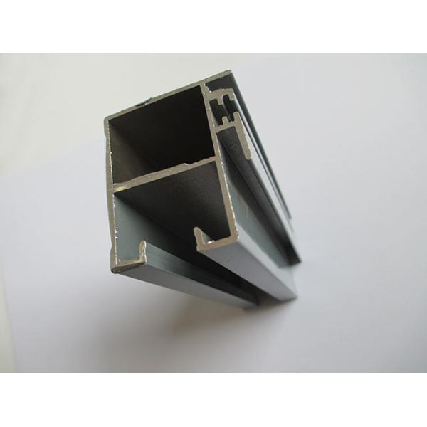 6000 Series Extruded Wardrobe Aluminium Profile Black Color For Closet