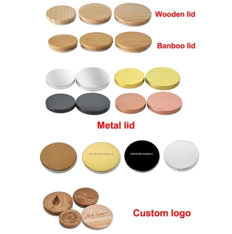 Custom Private Label Unique Candle Vessels Clear Empty Luxury Glass Candle Jars For Candle Making