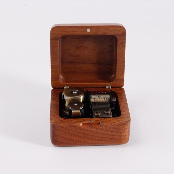 Black walnut wooden music box Castle in the Sky ornaments crafts gifts gifts wood OEM wooden products custom