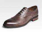 Round Toe Fashion Men Dress Shoes , Lace Up OEM Dark Brown Oxford Shoes