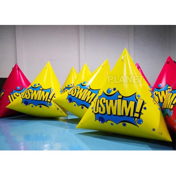 2.5m Inflatable Water Floating Marker buoys With Logo Yellow / Pink