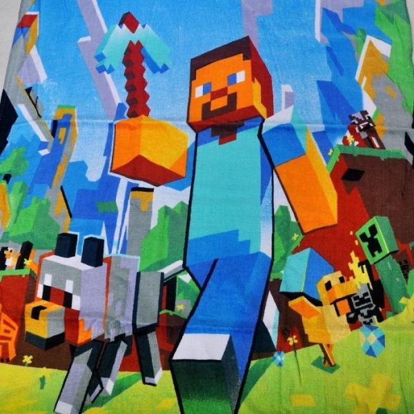 Children Cartoon Minecraft Creeper Bath Towel Beach Towel Swimming Towel