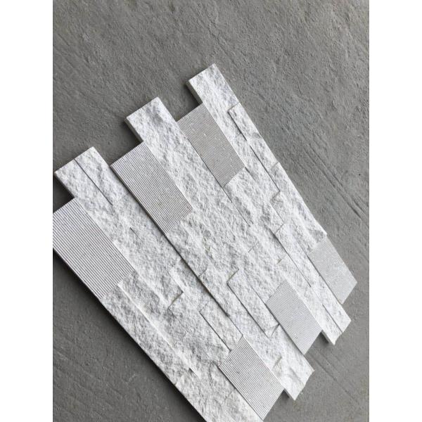 Natural slate marble culture stone sawn cut split China white color
