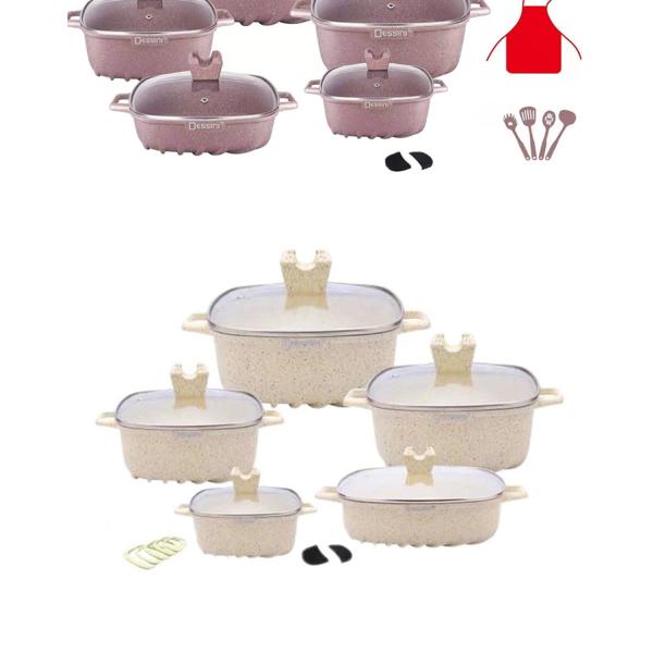 Wholesale Multifunction Pot And Pans Set 22pcs White Cooking Pot Sets Non-Stick Aluminum Cookware Sets