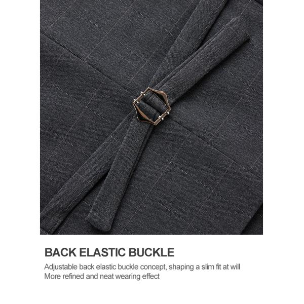 Customized Color Men's Plaid Suit Vest for Business Banquet in Retro British Style