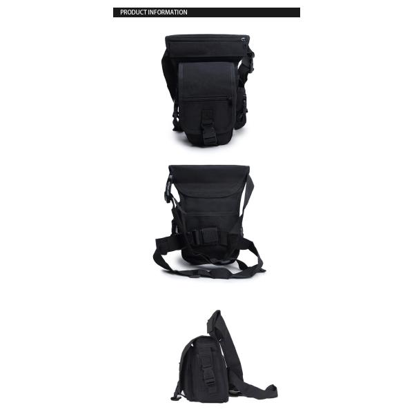 600D Nylon Fabric Waist Bag Belt for Outdoor Training Hiking Mountaineering in Khaki