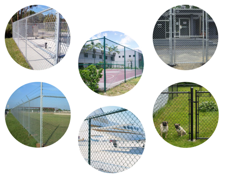 4ft 6ft 8ft Galvanized Chain Link Fence Mesh Slope Protection Animal Wire Mesh Fence