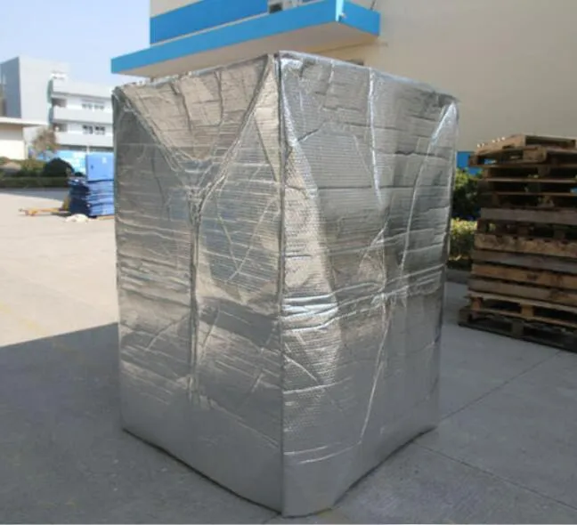 Food and Beverages Transportation Aluminum Foil Bubble Insulated Bag Thermal Pallet Cover Package of Cooler Chain for Shipping Chocolates and Perishable Goods