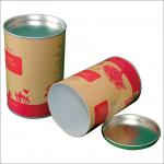 Paper Composite Cans with Flat Metal Lid For Jeans , T - shirt , custom paper