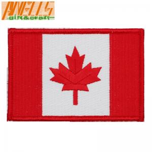Quality Canada Flag Embroidered Patch Canadian Maple Leaf Iron On Sew On National Emblem Embroidery wholesale