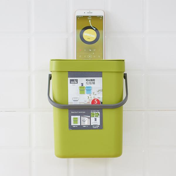Compost Bin Indoor Kitchen Home Sealed Hanging Small Trash Can Rubbish Bin Waste Bins with Lid