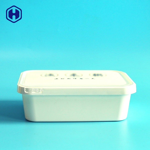 Hot Food Square Plastic Food Containers Customized In Mould Labeling