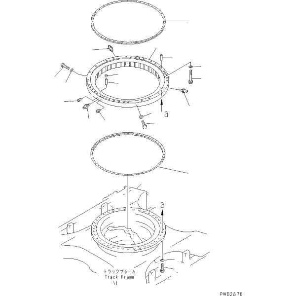 Excavator Slewing Ring PC300LC-7 PC300LC-6 Excavator Swing Bearing 207-25-61 200 207-25-61100