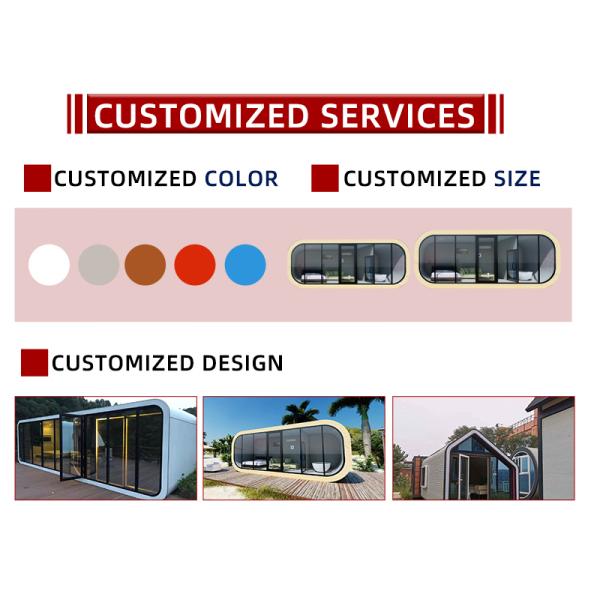 Customized Professional Mobile Capsule House Modern Design Apple Cabin Container Home
