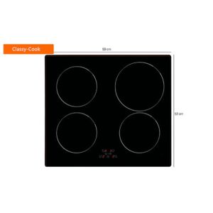 Quality 6000W Kanger 4 Burner Ceramic Glass Cooktop Hob quick heating wholesale